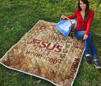 Religious Word Of God Print Quilt