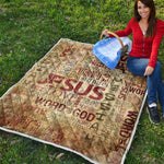 Religious Word Of God Print Quilt
