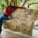 Religious Word Of God Print Quilt