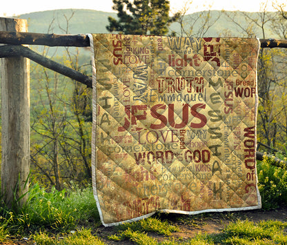 Religious Word Of God Print Quilt