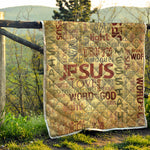 Religious Word Of God Print Quilt
