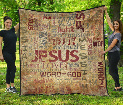 Religious Word Of God Print Quilt