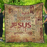 Religious Word Of God Print Quilt