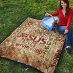 Religious Word Of God Print Quilt