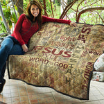 Religious Word Of God Print Quilt