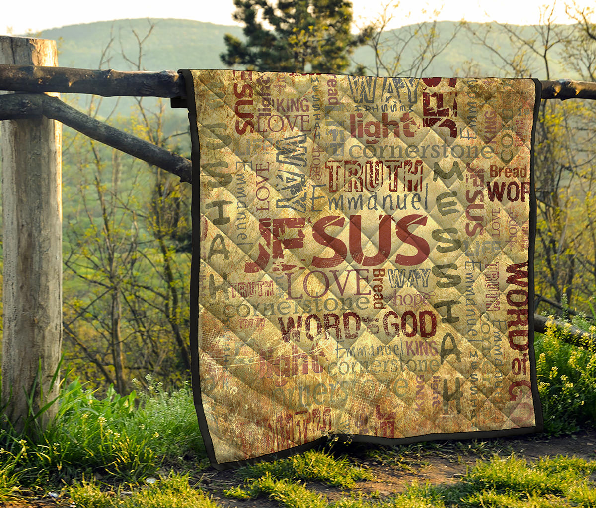 Religious Word Of God Print Quilt