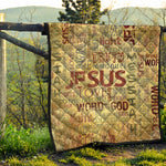 Religious Word Of God Print Quilt