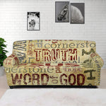 Religious Word Of God Print Sofa Cover