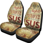 Religious Word Of God Print Universal Fit Car Seat Covers