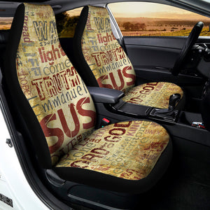 Religious Word Of God Print Universal Fit Car Seat Covers