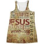 Religious Word Of God Print Women's Racerback Tank Top