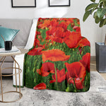 Remembrance Day Poppy Print Blanket