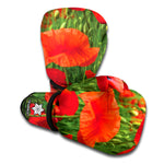 Remembrance Day Poppy Print Boxing Gloves