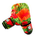 Remembrance Day Poppy Print Boxing Gloves