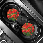 Remembrance Day Poppy Print Car Coasters