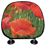 Remembrance Day Poppy Print Car Headrest Covers