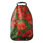 Remembrance Day Poppy Print Car Seat Organizers