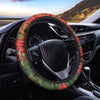 Remembrance Day Poppy Print Car Steering Wheel Cover