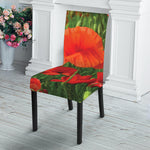 Remembrance Day Poppy Print Dining Chair Slipcover