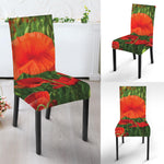 Remembrance Day Poppy Print Dining Chair Slipcover