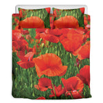 Remembrance Day Poppy Print Duvet Cover Bedding Set