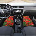 Remembrance Day Poppy Print Front and Back Car Floor Mats