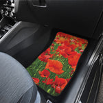 Remembrance Day Poppy Print Front Car Floor Mats