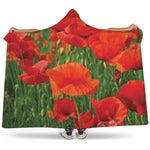 Remembrance Day Poppy Print Hooded Blanket