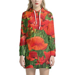 Remembrance Day Poppy Print Hoodie Dress