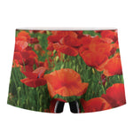 Remembrance Day Poppy Print Men's Boxer Briefs