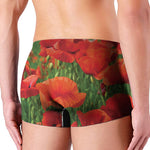 Remembrance Day Poppy Print Men's Boxer Briefs