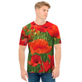 Remembrance Day Poppy Print Men's T-Shirt