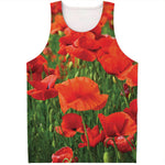 Remembrance Day Poppy Print Men's Tank Top