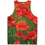 Remembrance Day Poppy Print Men's Tank Top