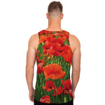Remembrance Day Poppy Print Men's Tank Top