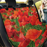Remembrance Day Poppy Print Pet Car Back Seat Cover