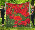 Remembrance Day Poppy Print Quilt