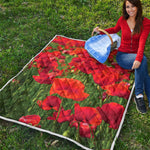Remembrance Day Poppy Print Quilt