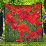 Remembrance Day Poppy Print Quilt