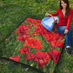 Remembrance Day Poppy Print Quilt