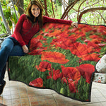 Remembrance Day Poppy Print Quilt