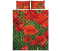 Remembrance Day Poppy Print Quilt Bed Set