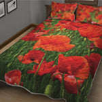 Remembrance Day Poppy Print Quilt Bed Set