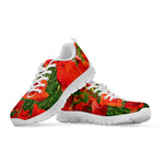 Remembrance Day Poppy Print White Sneakers