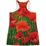 Remembrance Day Poppy Print Women's Racerback Tank Top
