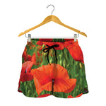 Remembrance Day Poppy Print Women's Shorts