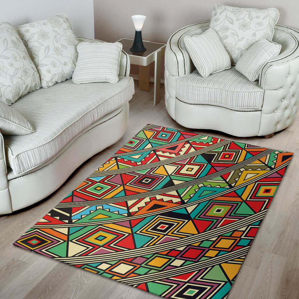 Retro African Ethnic Tribal Print Area Rug