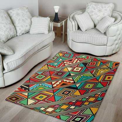 Retro African Ethnic Tribal Print Area Rug