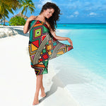 Retro African Ethnic Tribal Print Beach Sarong Wrap