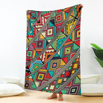 Retro African Ethnic Tribal Print Blanket